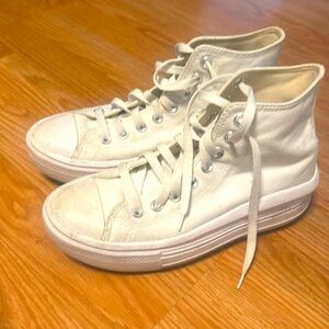 White Platform Converse